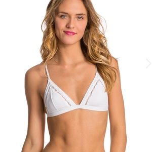 Rhythm. white triangle bikini top!